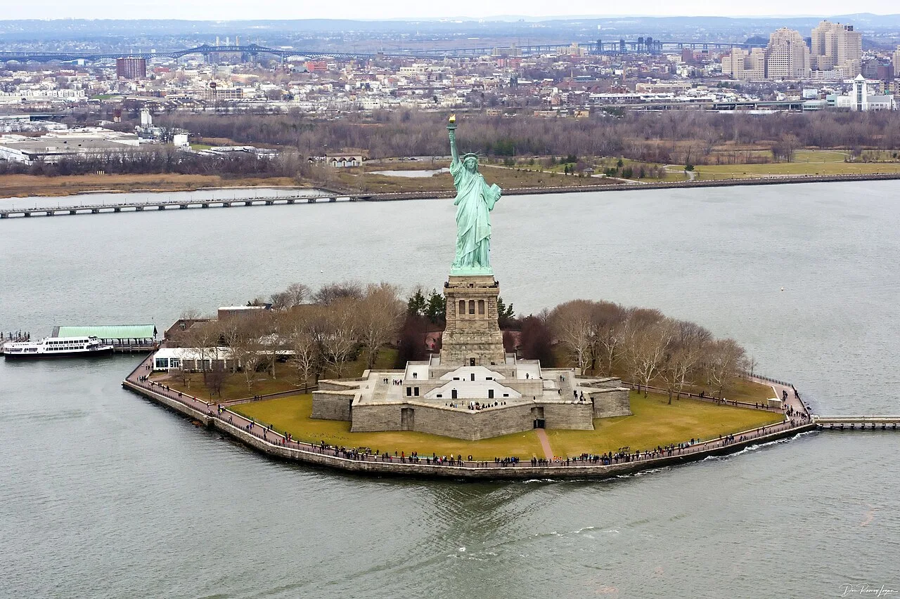 The Statue of Liberty on Liberty Island