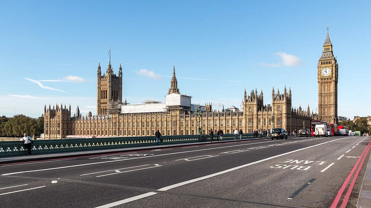 Westminster Bridge and the Palace of Westminster in London