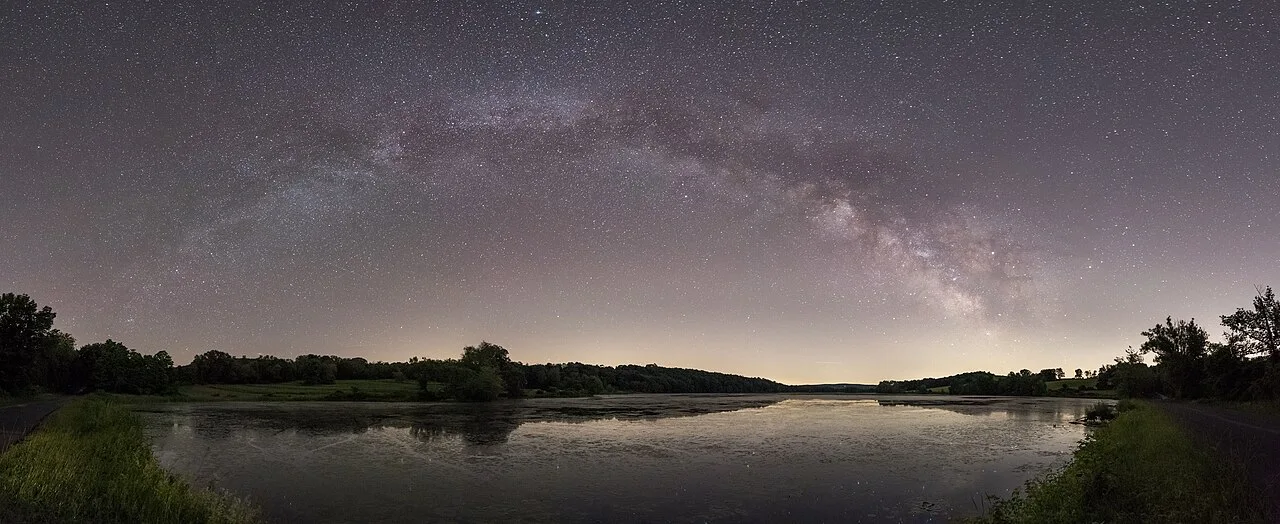 The Milky Way reflected in Bontecou Lake